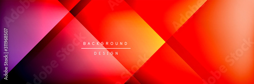 Abstract background - squares and lines composition created with lights and shadows. Technology or business digital template