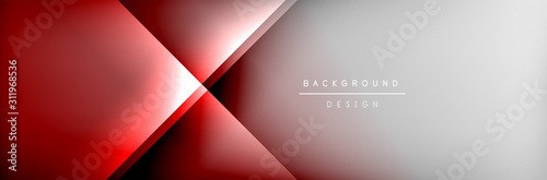 Abstract background - squares and lines composition created with lights and shadows. Technology or business digital template