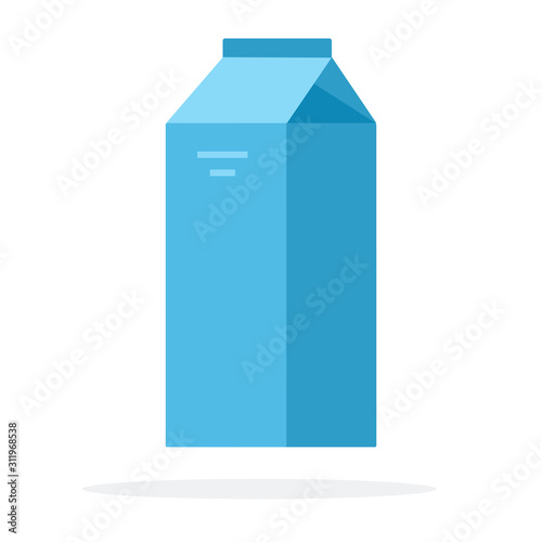 Blue paper bag of milk