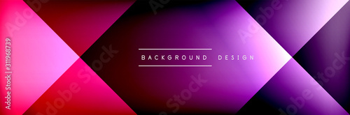 Abstract background - squares and lines composition created with lights and shadows. Technology or business digital template