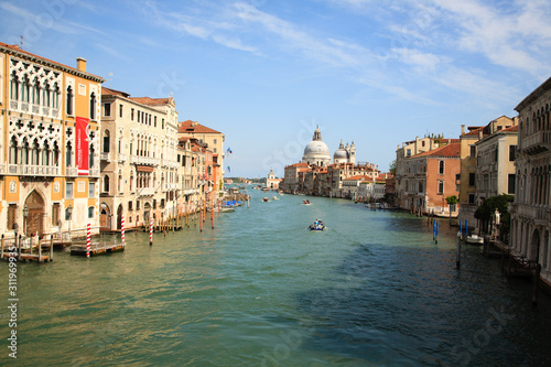 Canal Grande view  Venice  Italy. Italian landmark
