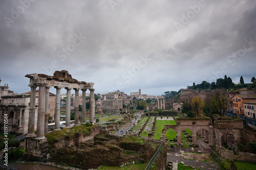 Imperial forums view, Rome, Italy. Roma landscape