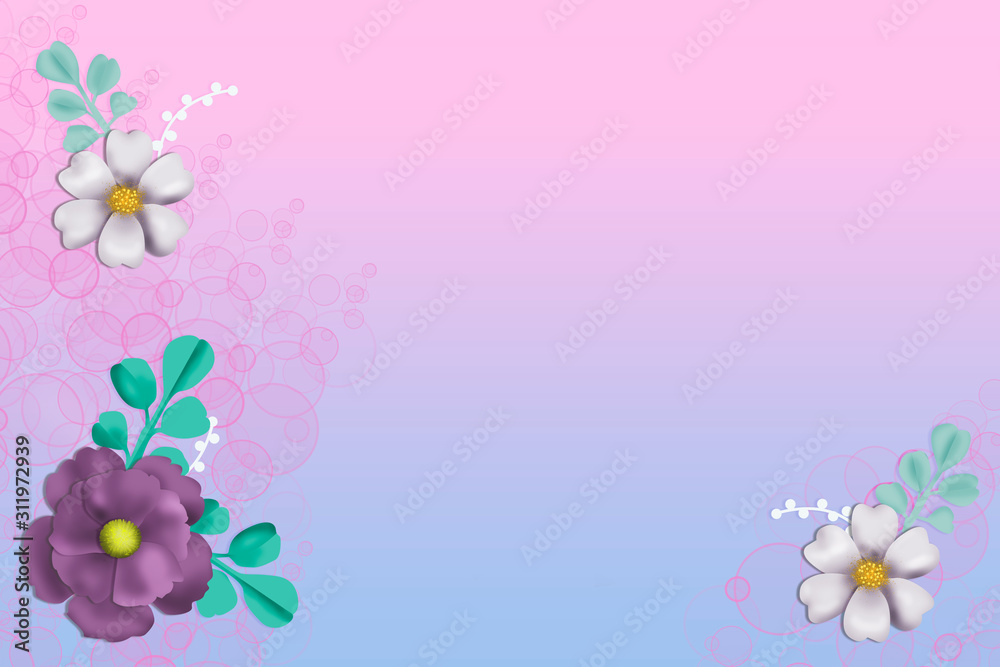 Delicate romantic background with flowers Delicate romantic background with flowers