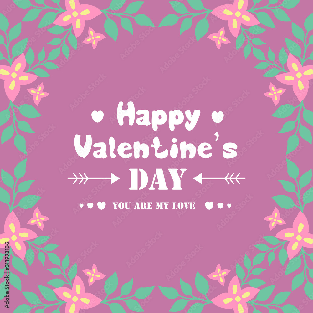 Beautiful pink floral frame, isolated on an elegant magenta background, for happy valentine greeting card design. Vector Beautiful pink floral frame, isolated on an elegant magenta background, for happy valentine greeting card design. Vector