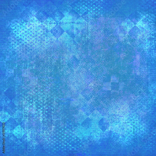 Very Messy Textured Blue Abstract Background Illustration
