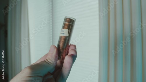 pennies in tube 1960 coins