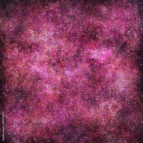 Bright Pink Outer Space Abstract Background Illustration