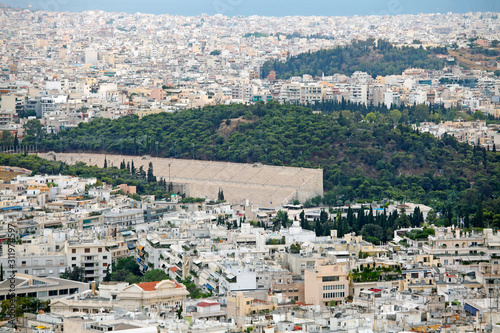 aerial view of the city of Athens