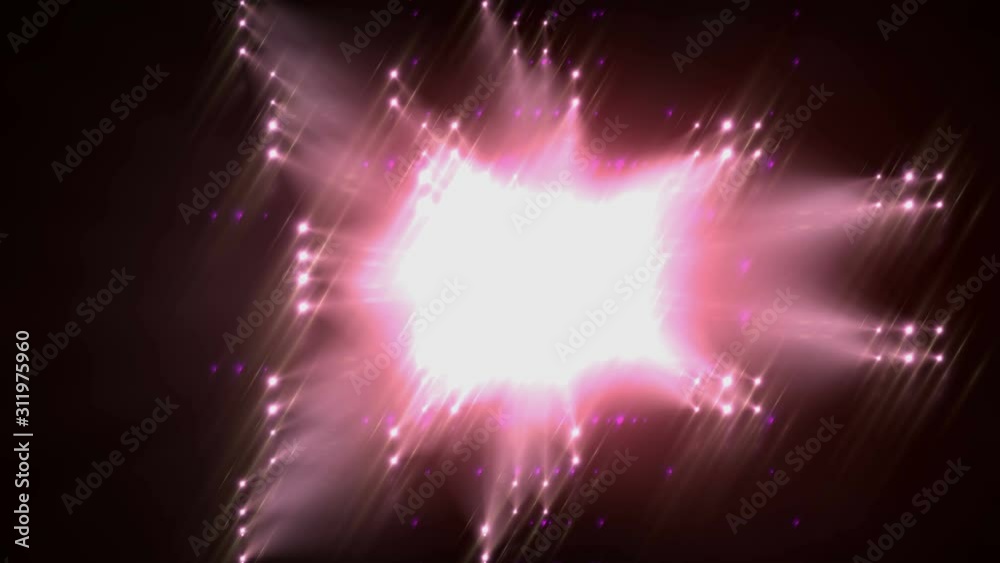 Football Lights - Looped 4K Pulsing (Flickering) Stage Stadium Light background for different events and projects!!! Wall beam lens flare illuminated glow flashing lights.