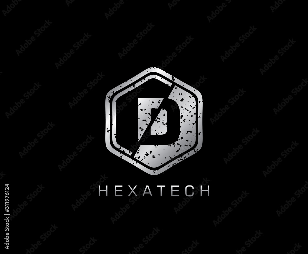 D Letter Logo Icon, Modern Hexagon D Design Concept. D Letter Logo Icon, Modern Hexagon D Design Concept.