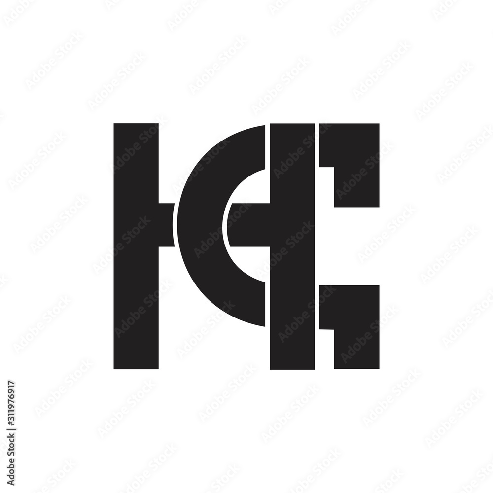 letter hq simple geometric line logo vector letter hq simple geometric line logo vector