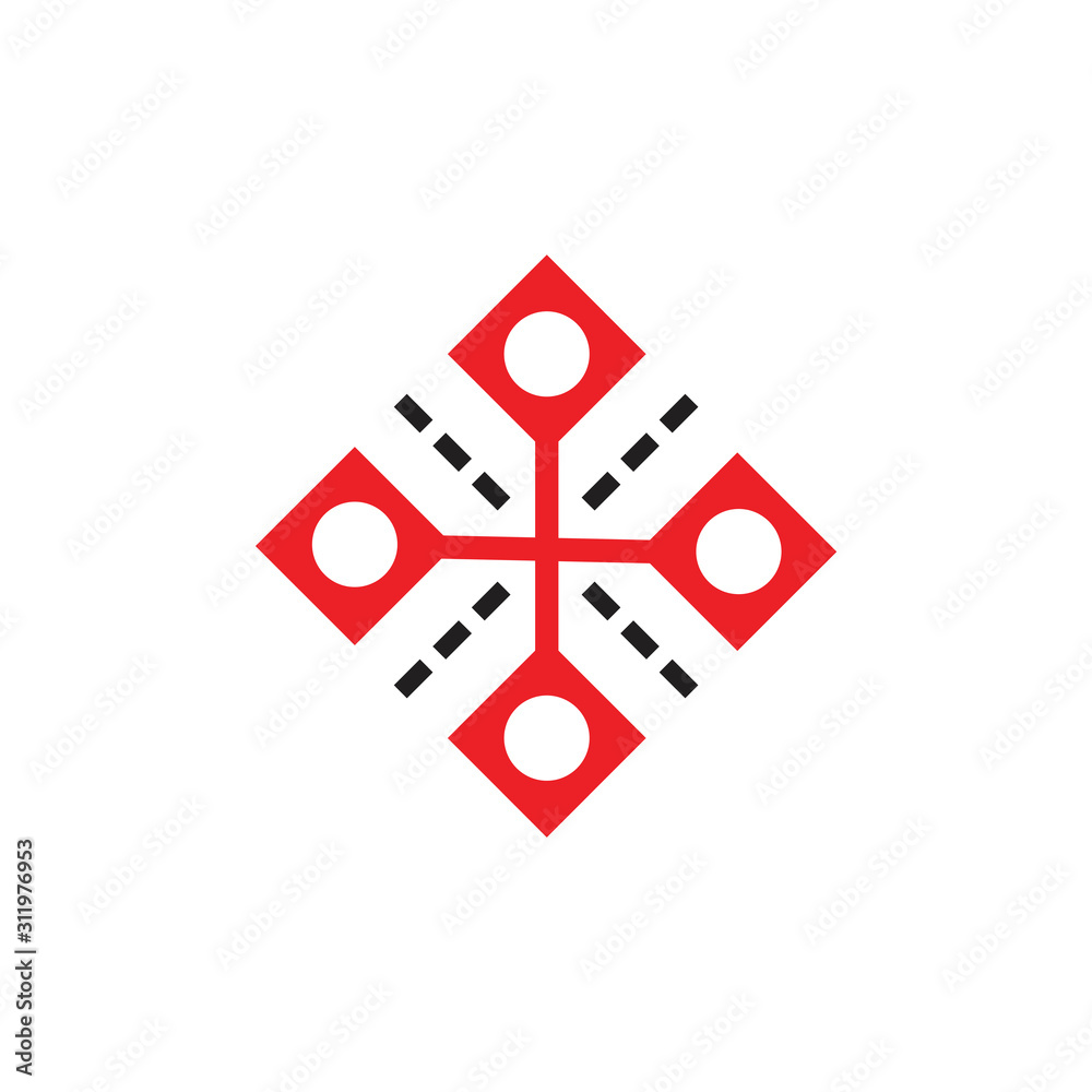stripes square geometric abstract path logo vector stripes square geometric abstract path logo vector