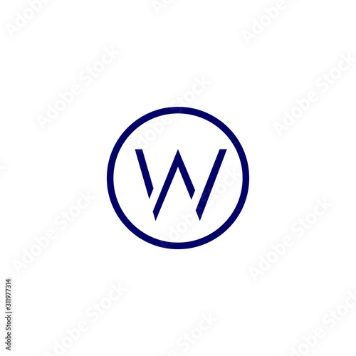 Free Download letter w arrow up simple geometric design symbol logo vector - GFXLoad