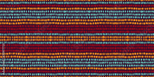 Blue Vintage Line Vector Seamless Pattern. Wall Line Print. Blue American Textile Print. American Retro Stripe Pink Background.