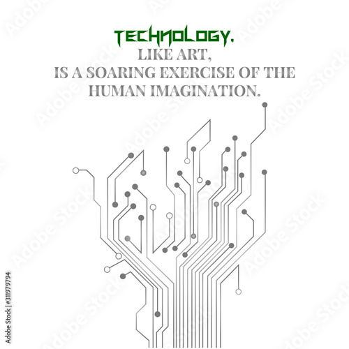 Technology poster design - VECTOR