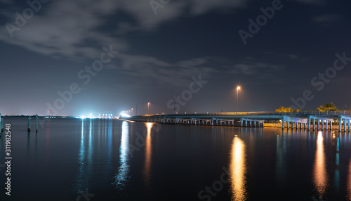 The peaceful night of Punta Gorda harbor