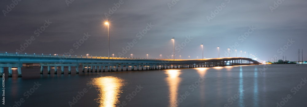 Fototapeta premium The peaceful night of Punta Gorda harbor