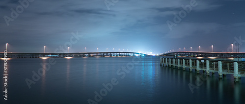 The peaceful night of Punta Gorda harbor