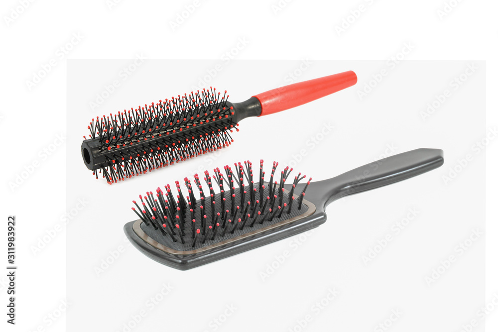hair brush isolated on white background hair brush isolated on white background
