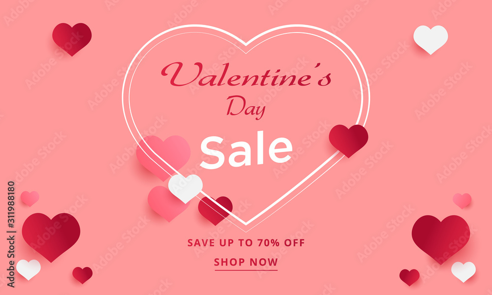 valentines day cards, banners, minimal and clean background sales concepts, can be used for banner sales, wallpapers, for, brochures, landing pages.