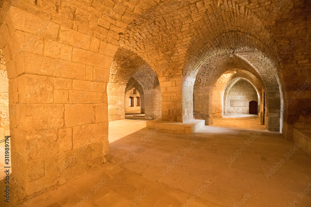 The basement of the Beiteddine Palace is a 19th-century palace in Beiteddine, Lebanon - June, 2019