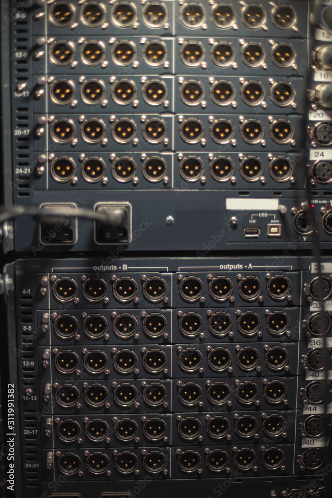 sound equipment at the concert