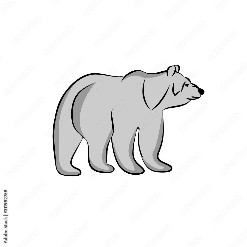 Bear icon. Vector concept illustration for design. Bear icon. Vector concept illustration for design.