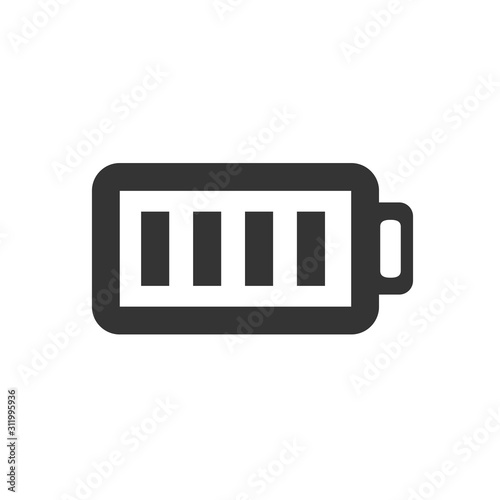 full battery vector icon vector illustration for website and graphic design symbol