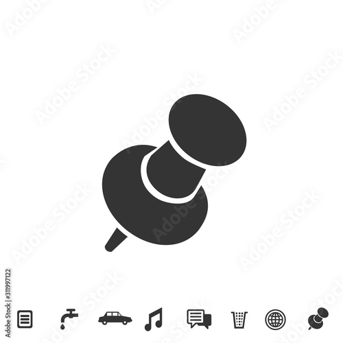 board pin icon vector illustration for website and graphic design symbol