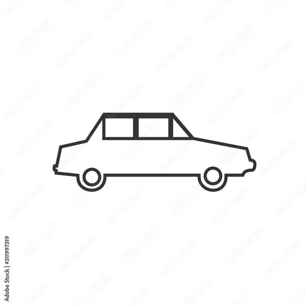 sedan car icon vector illustration for website and graphic design symbol