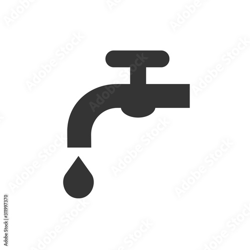 water from tap icon vector illustration for website and graphic design symbol