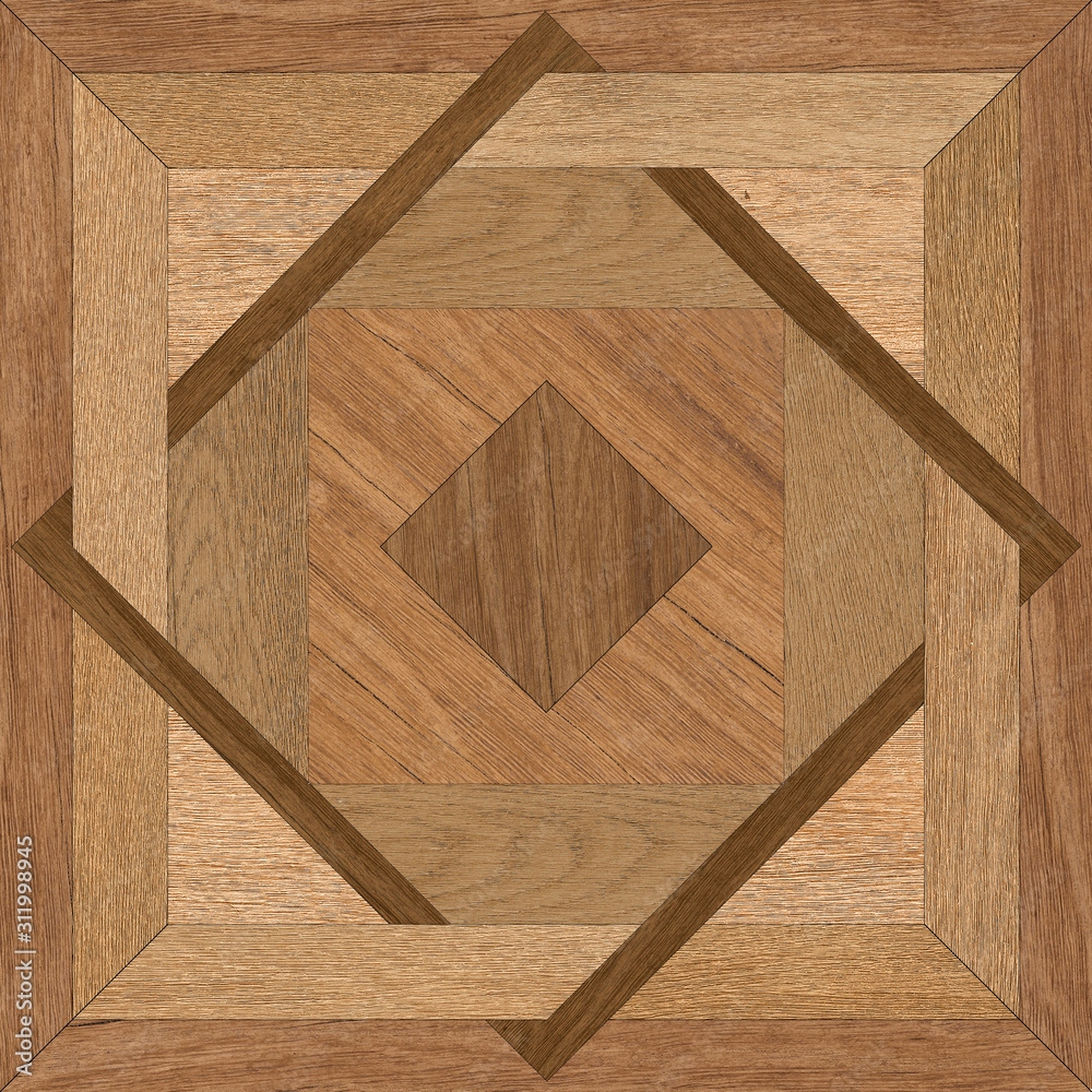 Vintage ornament.Decorative pattern.Tile mosaic.Wooden texture