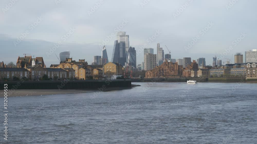 London city overlook across Thames River. London city overlook across Thames River.