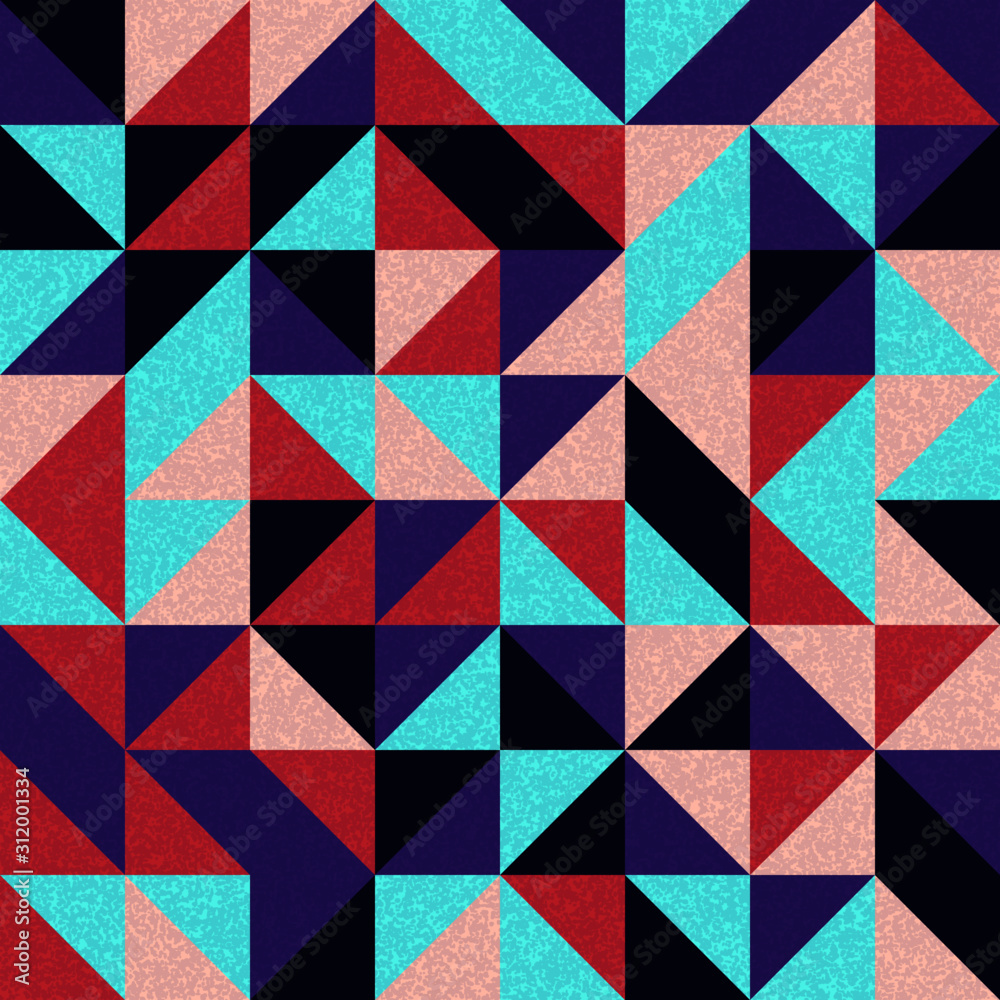 Seamless pattern with random colored triangles Generative Art background illustration Seamless pattern with random colored triangles Generative Art background illustration