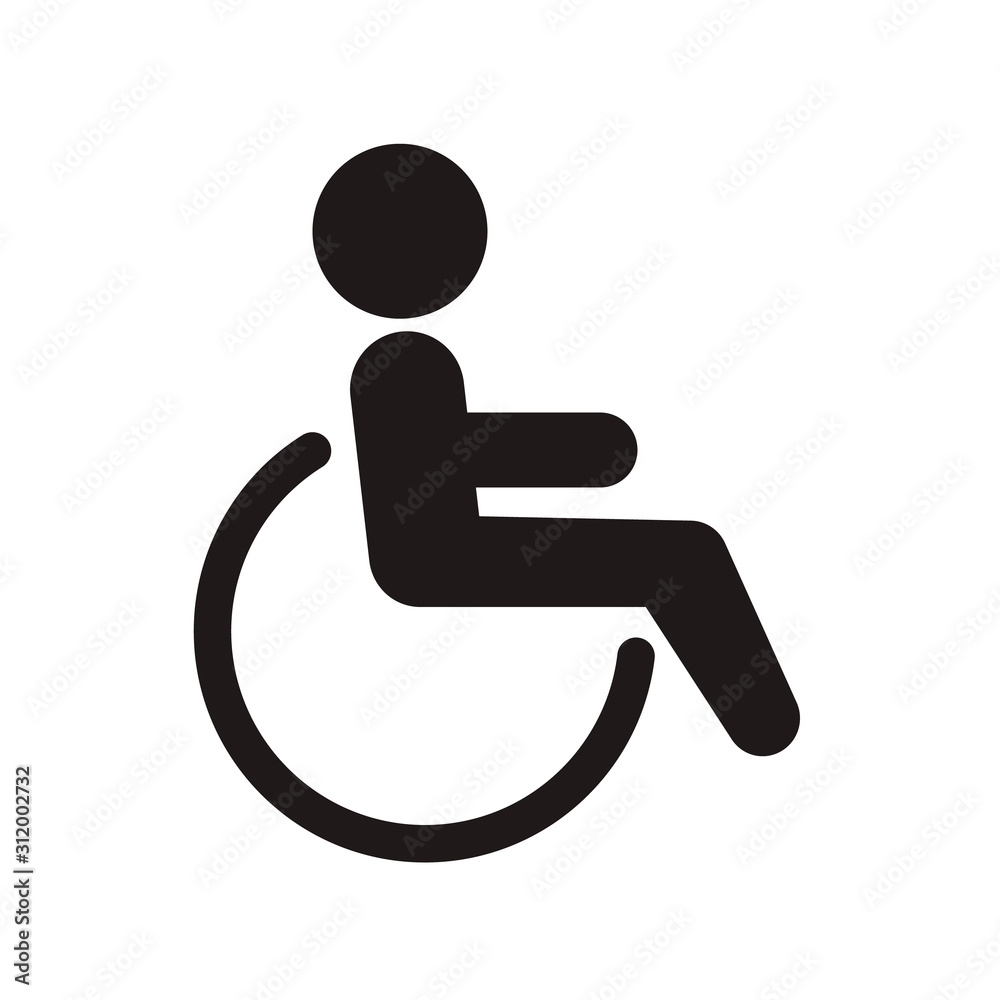 Disabled icon in trendy outline style design. Vector graphic illustration. Disabled icon for website design, logo, app, and ui. Editable vector stroke. EPS 10. Disabled icon in trendy outline style design. Vector graphic illustration. Disabled icon for website design, logo, app, and ui. Editable vector stroke. EPS 10.