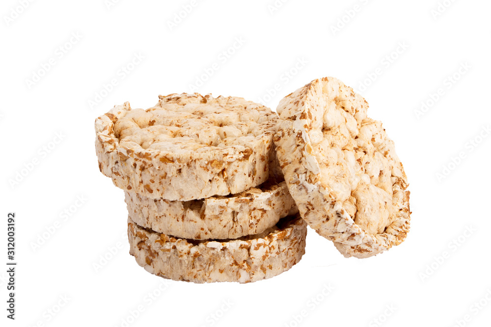 Handmade oat cookies with sesame and different seeds, isolated Handmade oat cookies with sesame and different seeds, isolated