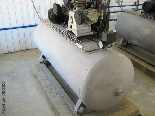 Air compressor. equipment for creation of pressure air.
