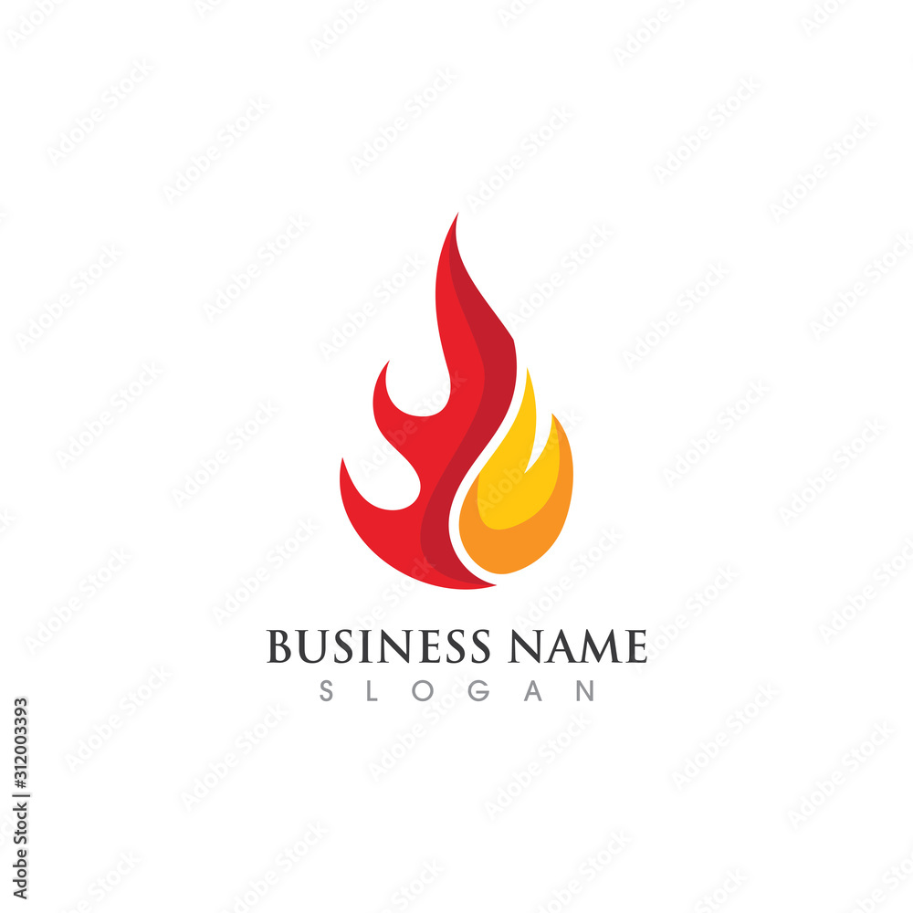 Fire flame Logo Template vector icon Oil, gas and energy logo concept Fire flame Logo Template vector icon Oil, gas and energy logo concept