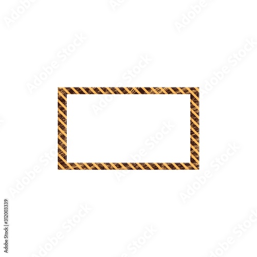 Square photo frame template Wall frame in vintage retro style. For your photos and pictures. Vector illustration