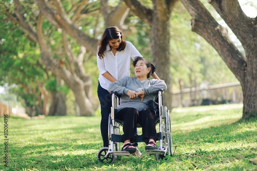 mother and daughter in park