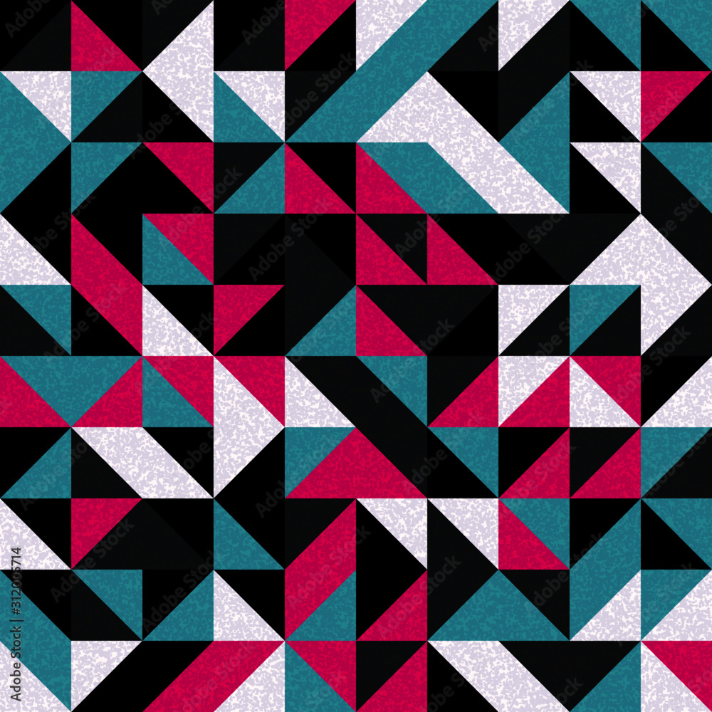 Seamless pattern with random colored triangles Generative Art background illustration Seamless pattern with random colored triangles Generative Art background illustration