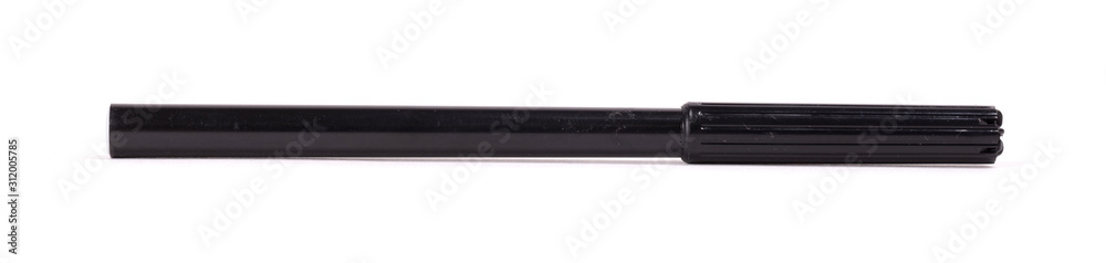 Black felt-tip pen isolated