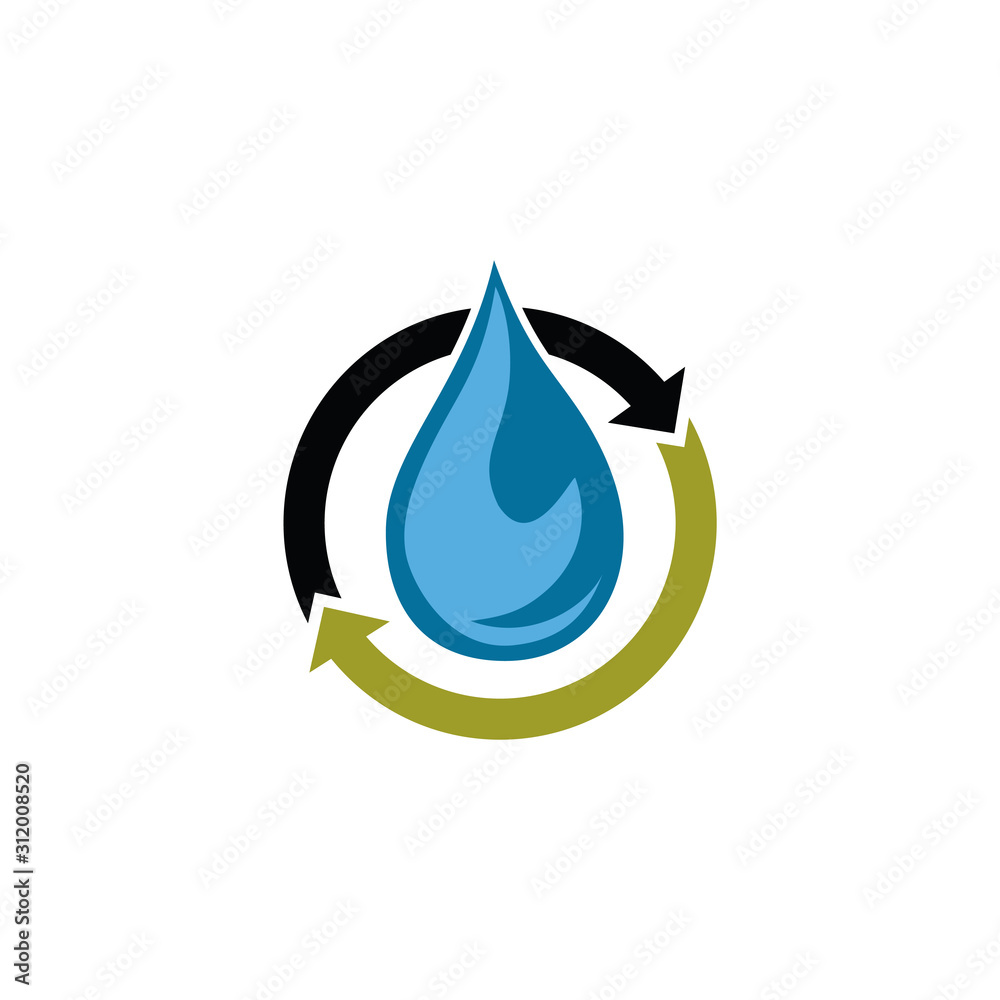 Vector of Water recycle logo sign design eps format Stock Vector ...
