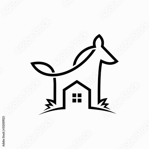 Horse logo accompanied house silhouette