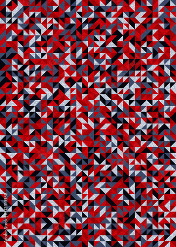 Pattern with random colored triangles Generative Art background illustration