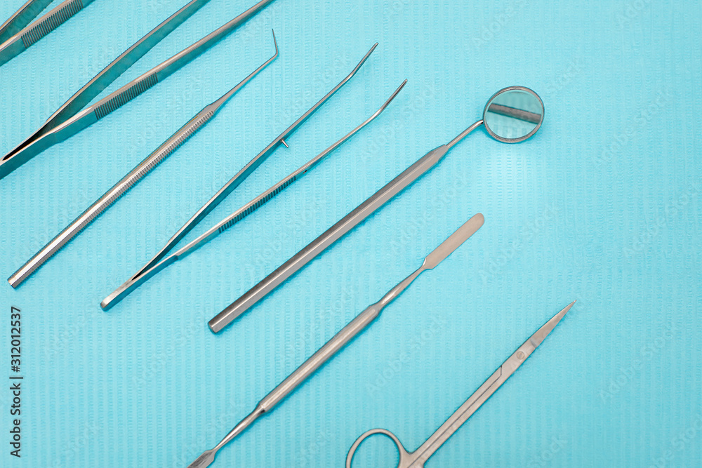 Top view of a dental tool Top view of a dental tool