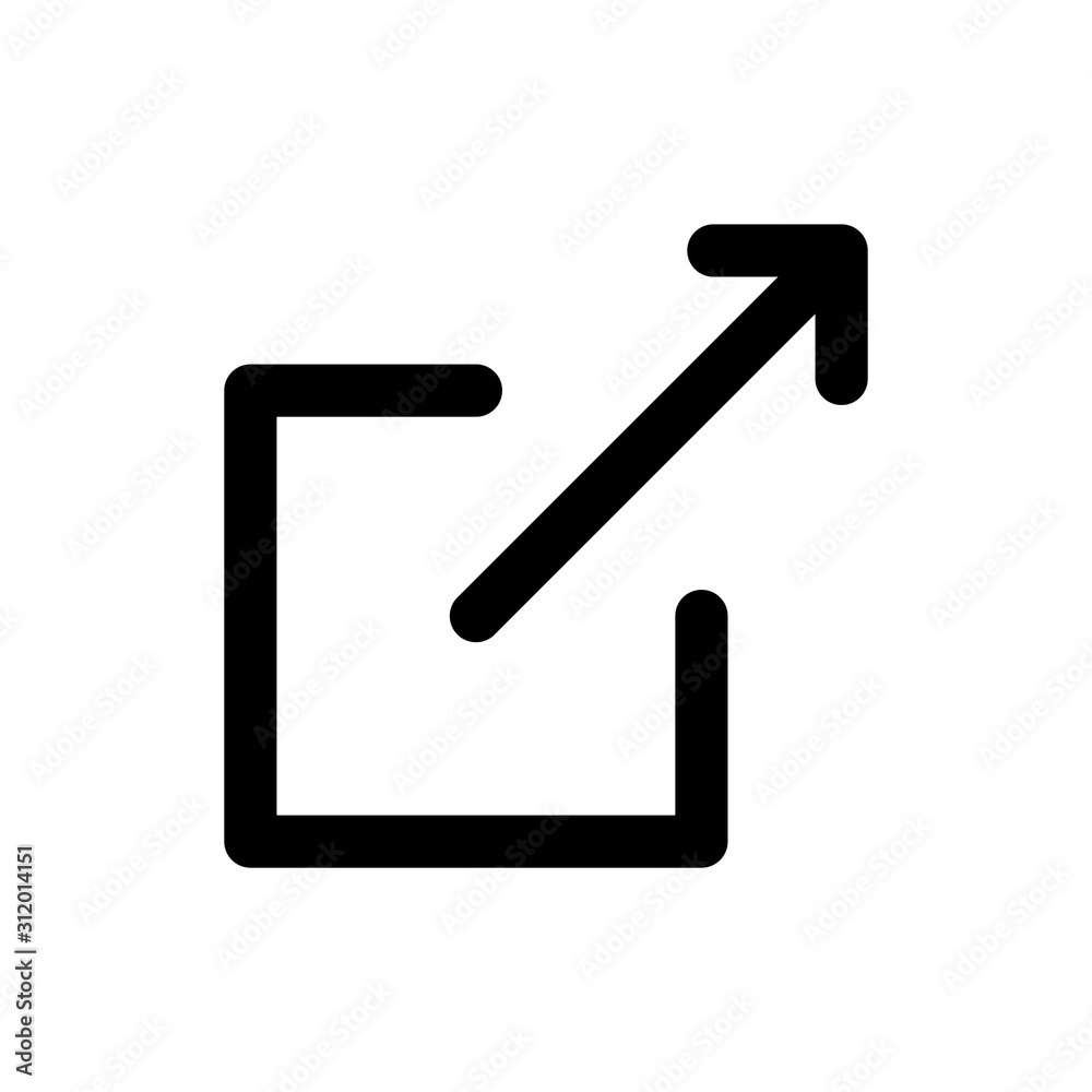 arrow open page icon trendy flat design arrow open page icon trendy flat design