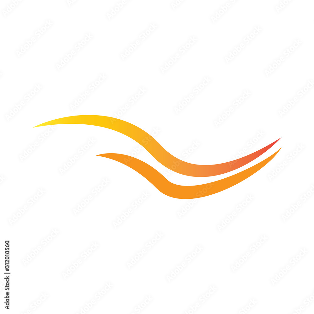 Obraz premium abstract swash logo design template