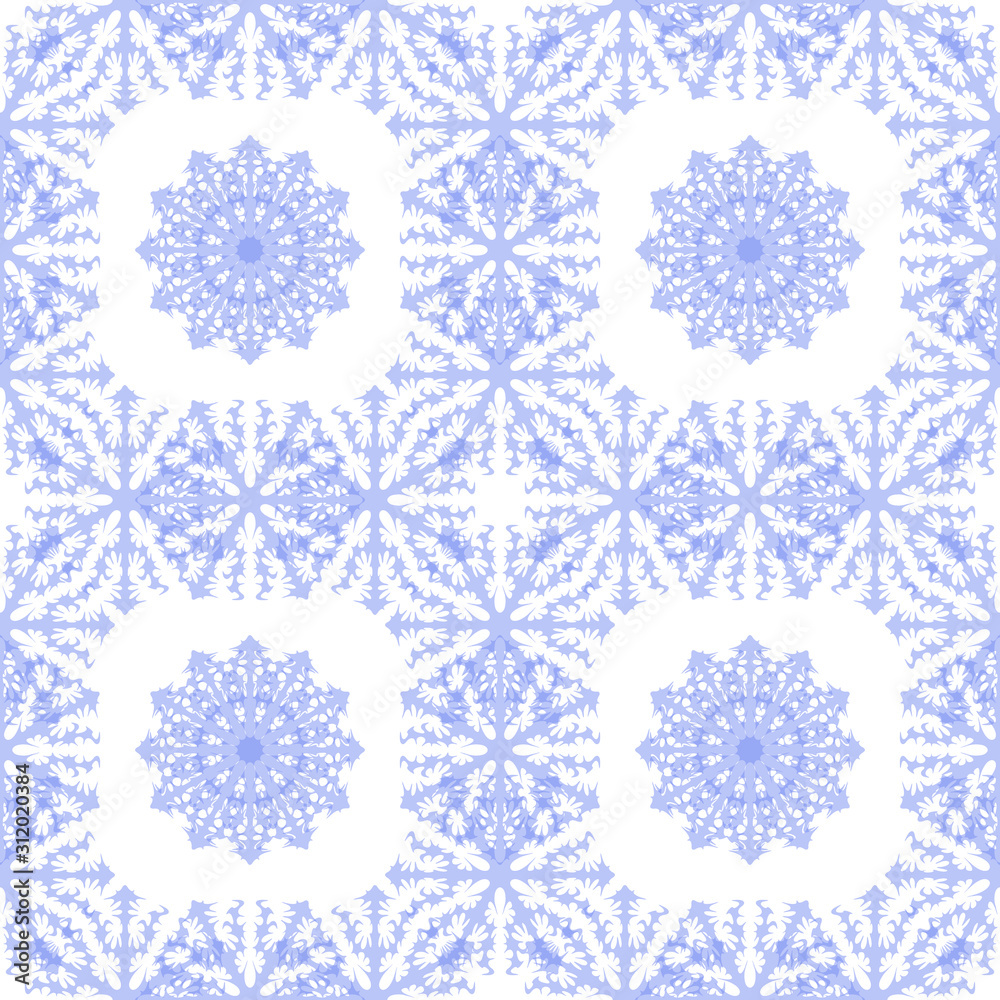 Snowflakes seamless pattern - vector background for continuous replicate. Snowflakes seamless pattern - vector background for continuous replicate.