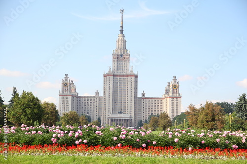 Moscow State University in the sunshine day